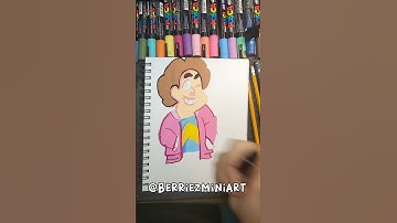 Drawing Steven Universe With Posca Markers! Satisfying! #art #shorts