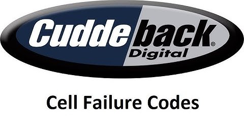Cuddeback Cell Failure Codes