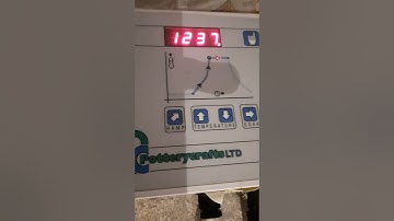 potterycrafts kiln with TC1800 kiln controller being fired