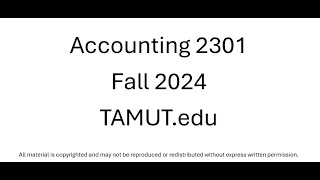 ACCT 2301 Chapter 8 Group Work T account prepared