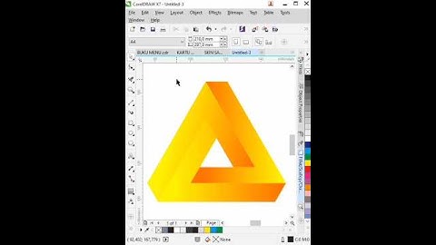Penrose Triangle with Corel Draw X7 #illustrator #coreldraw #designgrafis
