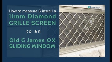 How to measure and Install an 11mm Diamond Grille Screen to an Old G James Window.