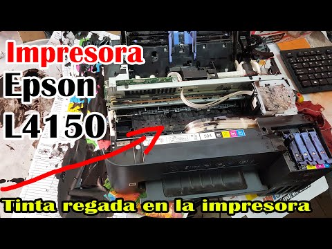 😭Impresora con tinta regada en el escáner - Epson L4150, cliente sin  presupuesto para reparar - YouTube
