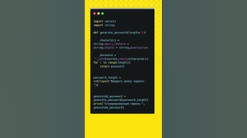 простой генератор паролей на python | #питон #программирование #python