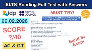 IELTS Reading Practice Test with Answers 06.02.2026 - Test #150