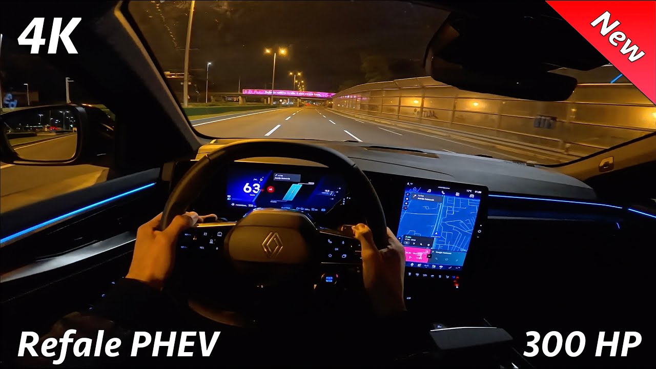 Renault Rafale PHEV 2025 Night POV Driving Review (300 HP, 4Control, 0-100)