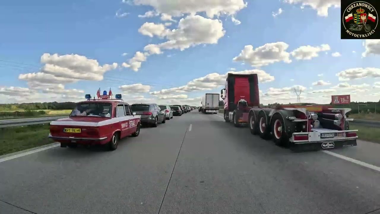 Korek na autostradzie A1 17.08.2025