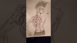 cyberpunk character drawing : #davidmartinez #shorts