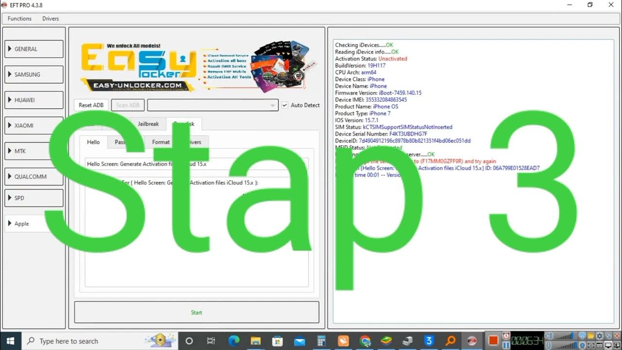 iPhone iCloud Free Unlock By EFT PRO Unlock Tool free Bypass 100