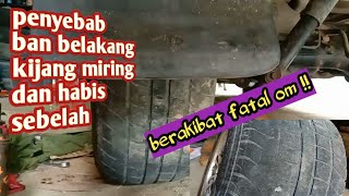 🔴 penyebab ban belakang kijang miring ||   makan sebelah