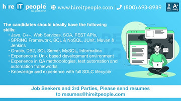 Java Jobs | J2EE Jobs, San Jose, CA | Job ID 30724 |