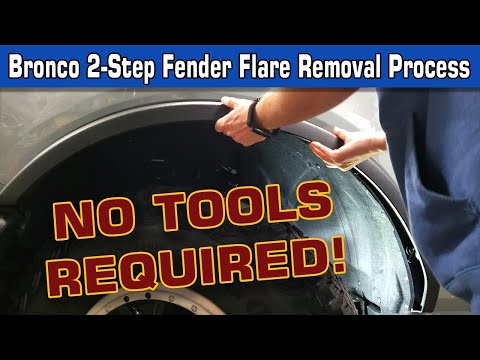 Bronco fender flare removal, 2 steps (Sasquatch & regular)