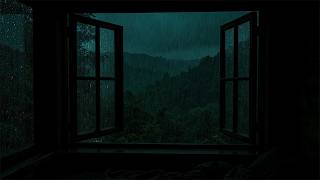 Soothing Heavy Rain at Night | Open Window Sounds for Insomnia Relief & Focus