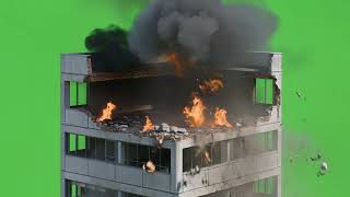 Green Screen Building Explosion 4 | 4K