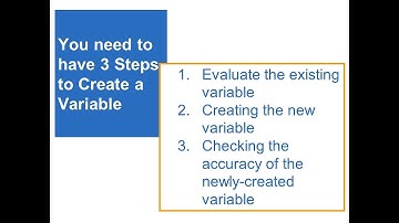 Create Variables  (part-1) | The IF-THEN/ELSE statement.