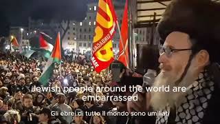 Italy Rises For Palestine Rabbi Dovid Feldman Speaks In Rome