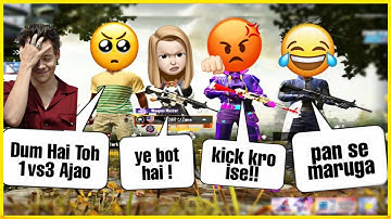 Random Pro Players Called me Noob and i challenged them 1vs3 TDM Room | PUBG Mobile