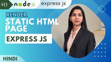 Rendering HTML Files in node js using Express.js in hindi |  nodeJs - Express Js tutorial #13
