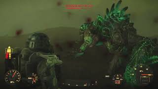 Engaging a Glowing Deathclaw in Hand to Hand Combat But I Have Enclave Hellfire Armor (Fallout 4)