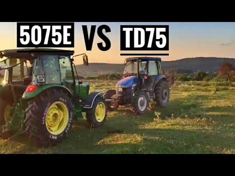 John deere 5075e ve New Holland Td75 Çekişmesi #johndeere #newholland #traktor