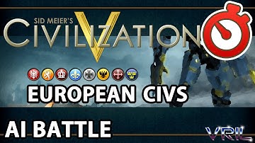 Civ 5 - Clash of European Civilization Timelapse ( AI Only Battle )
