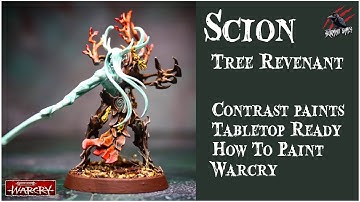 HOW TO PAINT SYLVANETH SCION TREE REVENANT - STEP BY STEP CONTRAST PAINTS - Warhammer Warcry Paint