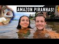 Swimming With PIRANHAS In The AMAZON, Is It Dangerous? 🇧🇷