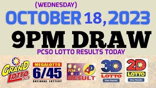 Lotto Result Today 9pm draw October 18, 2023 6/55 6/45 4D Swertres ez2 PCSO