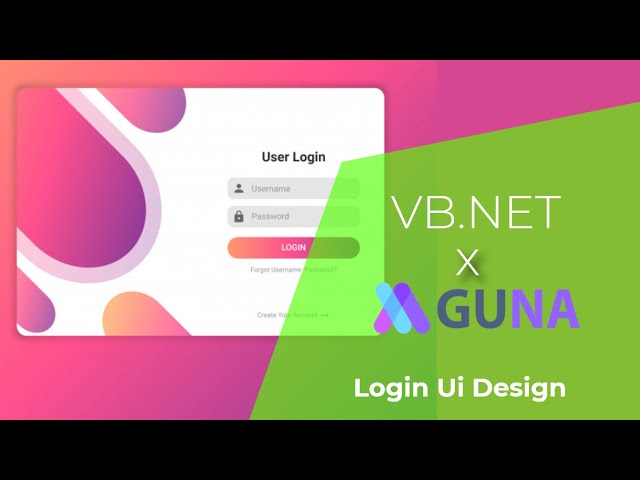 VB.NET - Animation Login Ui Design - Guna UI Framework | C#, VB.NET class=