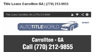 Title Loans Carrollton GA