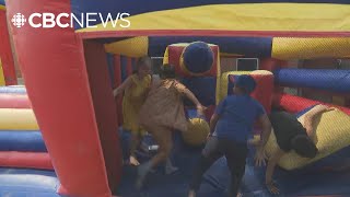 How evacuee families are keeping their kids occupied