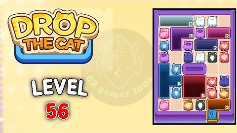 Drop the Cat Level 56 solution gameplay walkthrough