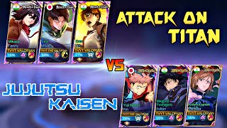 ATTACK ON TITAN VS JUJUTSU KAISEN 1 VS 1 FIGHT | MOBILE LEGENDS AOT VS JJK screenshot 4