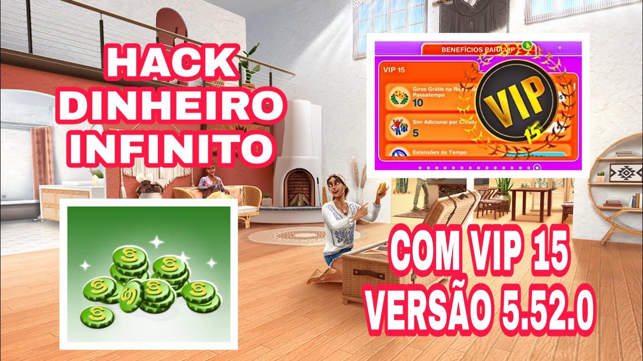 The Sims Free Play Hacker! Nuvem lvl 55 + Vip 15 + Dinheiro infinito!!! 