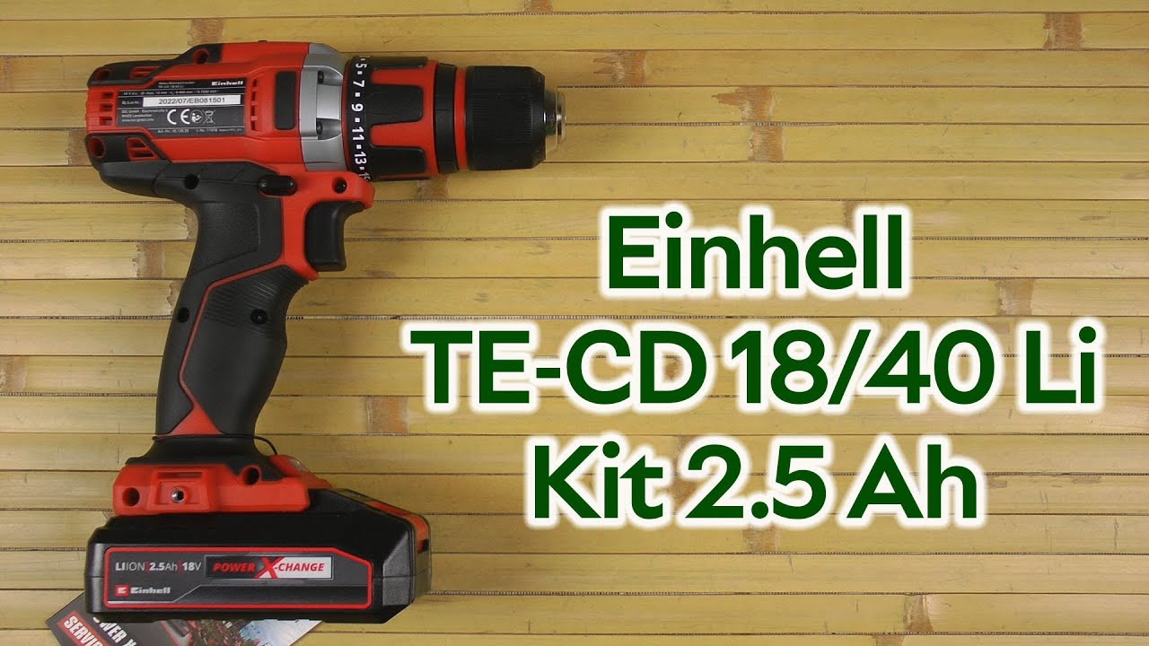 Розпаковка Einhell TE-CD 18/40 Li Kit 2.5 Ah