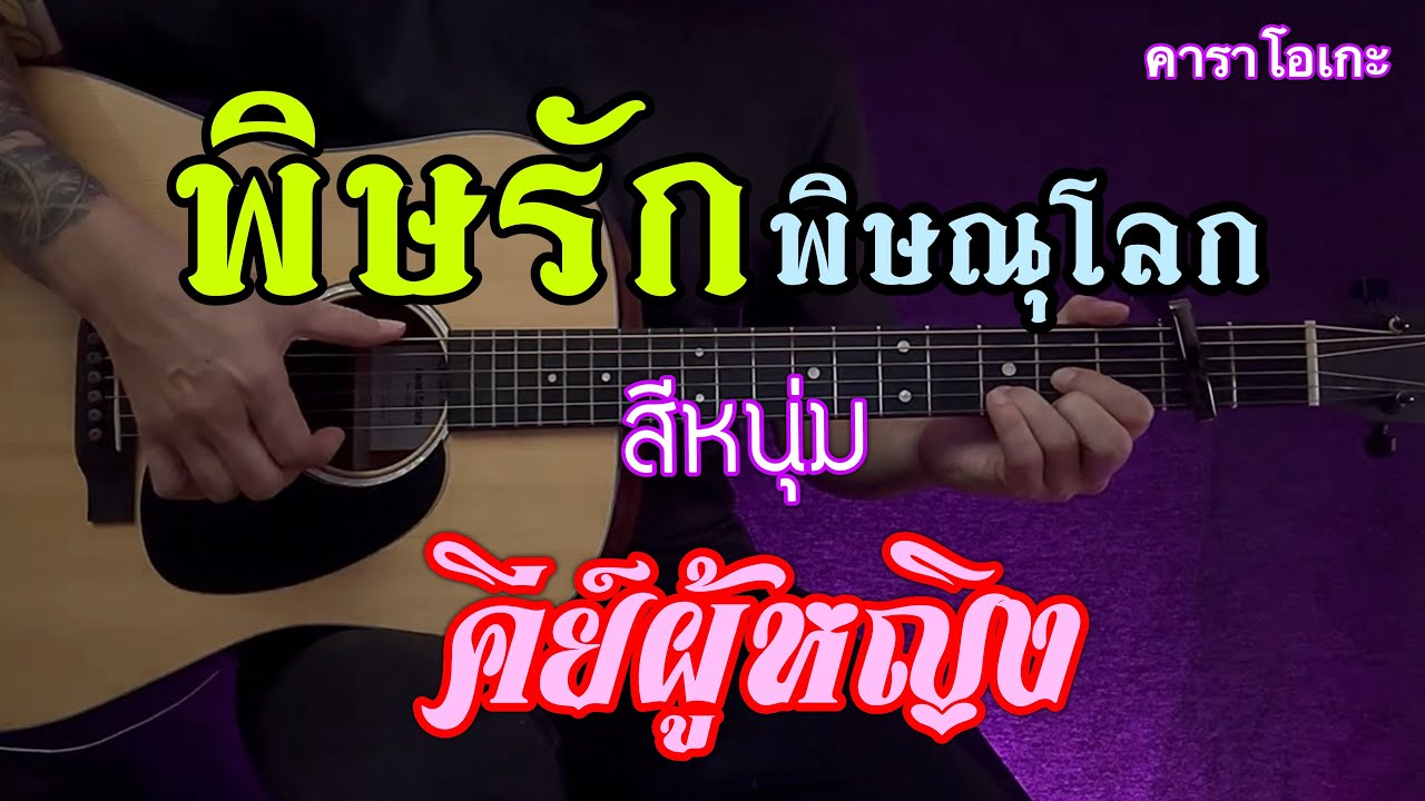 พิษรักพิษณุโลก - สีหนุ่ม คีย์ผู้หญิง คาราโอเกะ กีต้าร์โปร่ง | By popnice