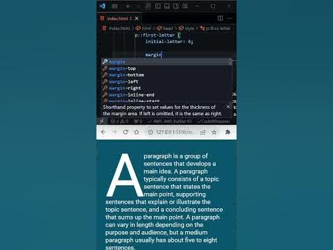 How to Use initial-letter in CSS - YouTube