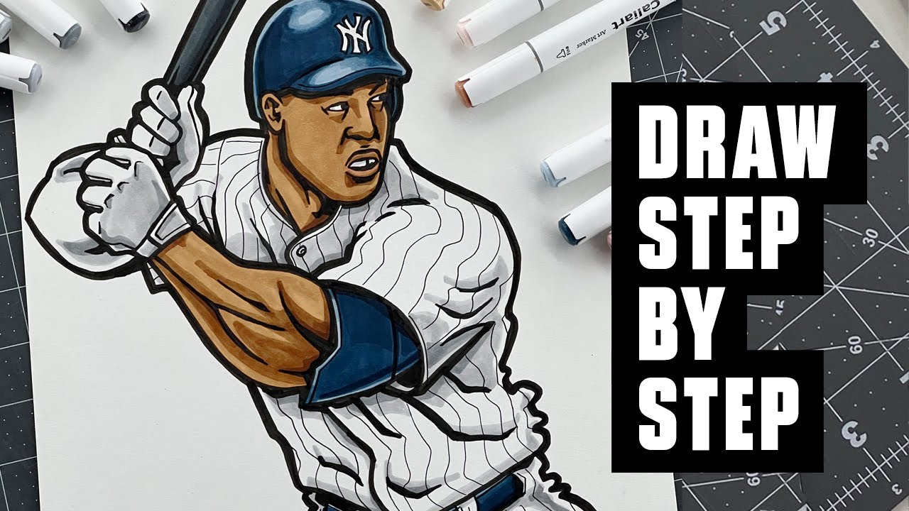 How to Draw a Baseball Player in a COMIC BOOK Style (Step by Step