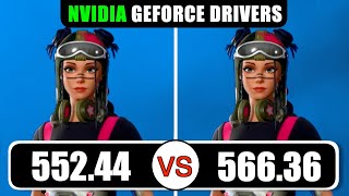 NVIDIA drivers 552.44 vs 566.36 - Marvel Rivals, Fortnite, Valorant, Overwatch  | Best driver 2024