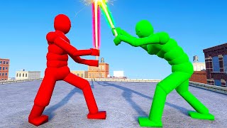 Ragdolls Fight with LIGHTSABERS - Overgrowth Mods Gameplay