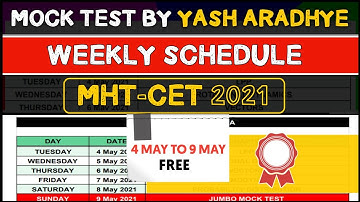 GET READY 🔥| mhtcet 2021 free mock test | weekly schedule #shorts