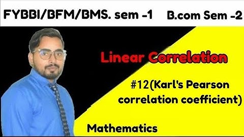 #12 Linear Correlation ( Karl