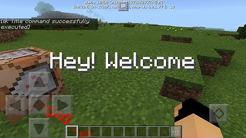 How to get text on screen in mcpe 1.0.5| Command Block Creation