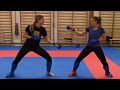 Kumite Techniques ! Just push with kick and then directly kick Ura after landing.