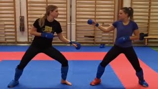 Kumite Techniques ! Just push with kick and then directly kick Ura after landing.