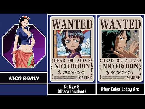 One Piece || Every Straw Hat Pirates Member's Bounty Evolution #anime #onepiece #bounty