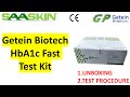 Getein Biotech HbA1c Fast Test Kit | Catalog No - #IF1017 | Medical FIA | Cartridges | Whole Blood |