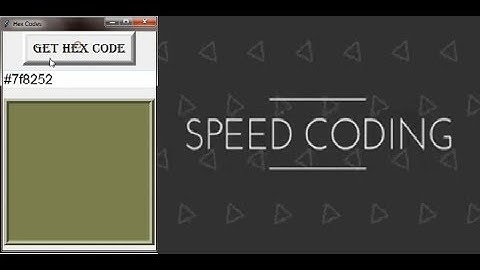 Python Tkinter Gui Hex Colour Code generator :)
