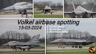 Volkel Airbase | Spotting | F-16 Viper | F-35 Lightning | Departure & Landing