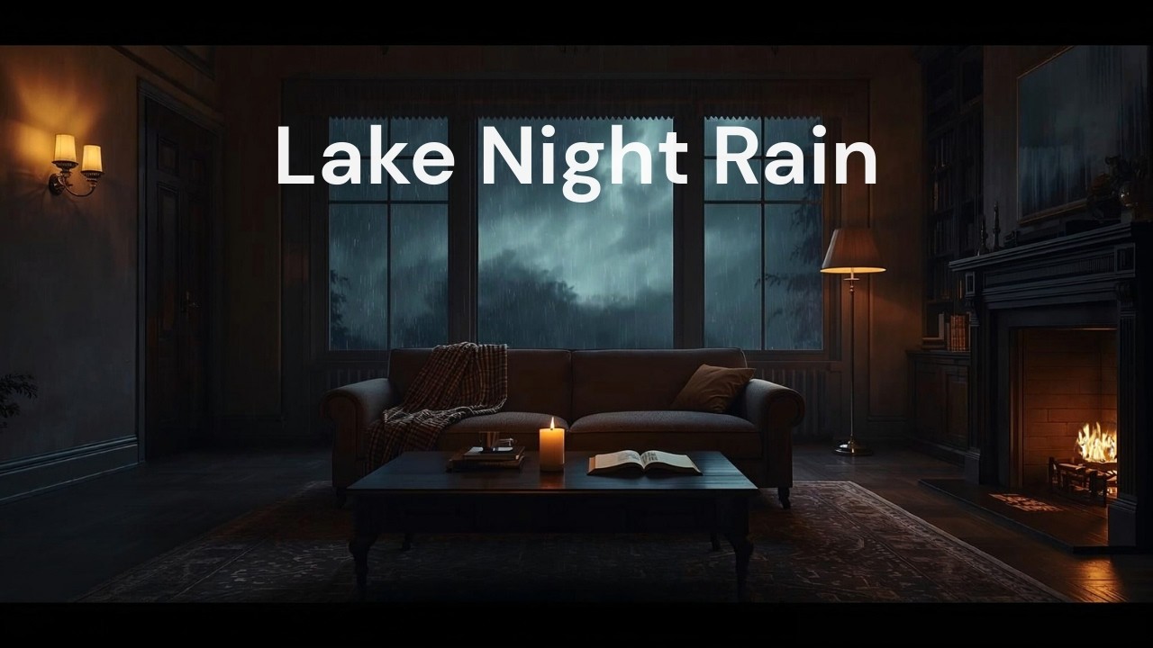 Night Lake Rain | Soft Rain Ambience for Deep Sleep | 3 Hours